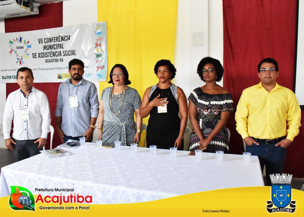 VII Conferência Municipal de Assistência Social de Acajutiba, com o tema “Assistência Social: Direito do Povo, com Financiamento Público e Participação Social”.